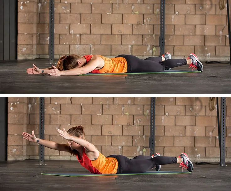 Prone Y raises- Posture correction exercises