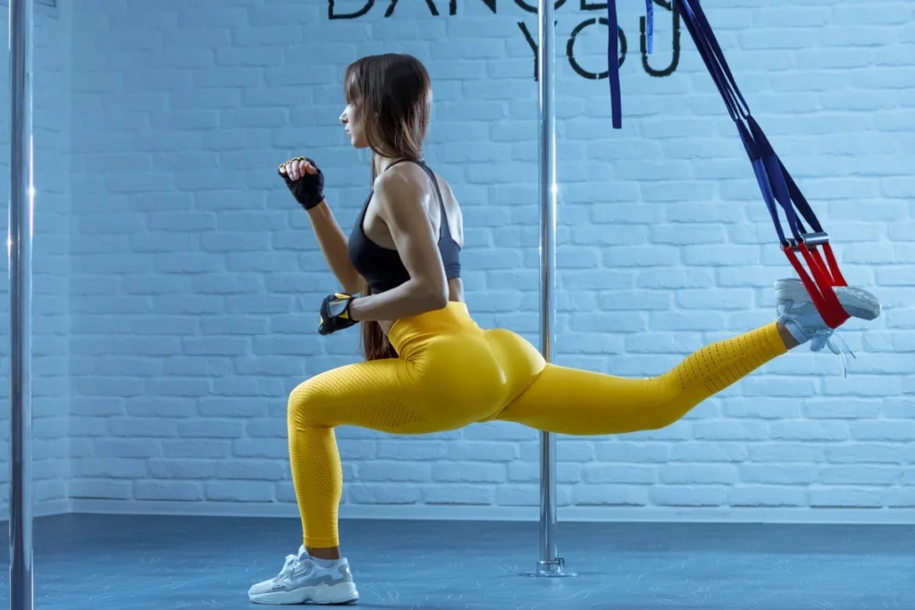 Standing Hip flexion with band