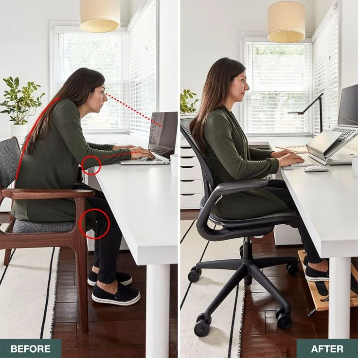 Visual desk ergonomics