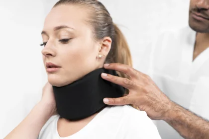Cervical collar in neck fracture