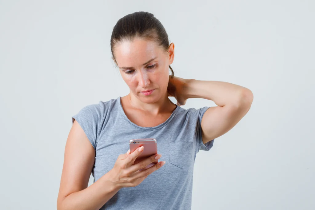 Text neck syndrome- causes of neck pain