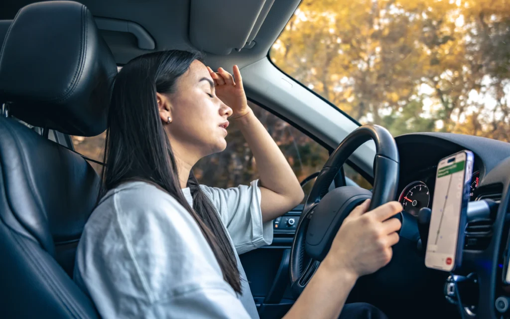 headache after driving long hours