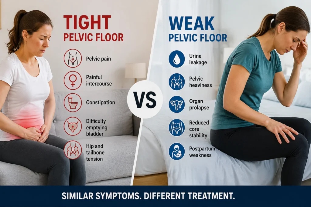 Tight Pelvic Floor vs Weak Pelvic Floor