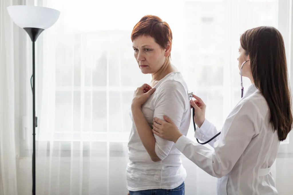 posture related breast pain