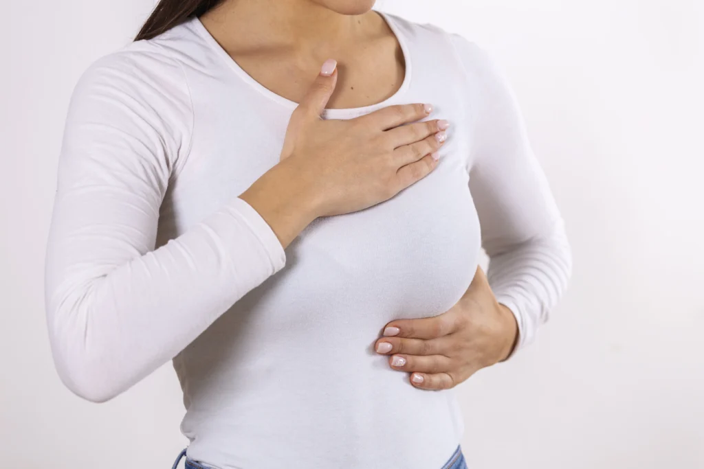 breast pain on pressing