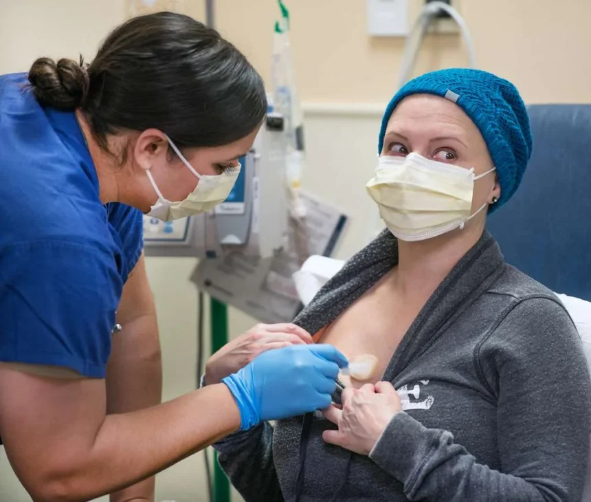 exercises with a breast cancer port