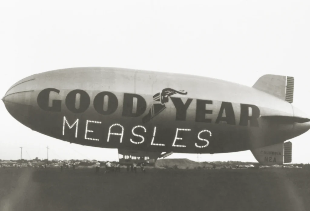 Historic public health campaign promoting measles vaccination