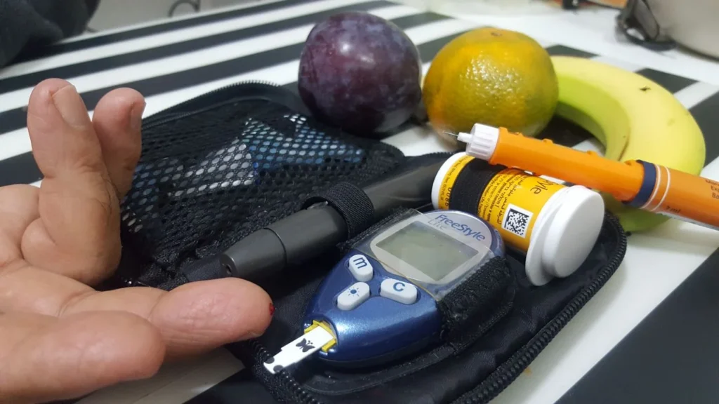 Blood glucose meter used to measure blood sugar levels