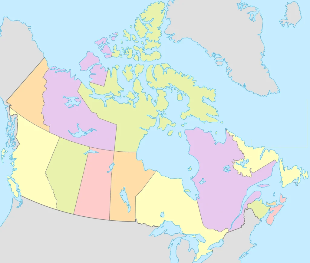 Map of Canada highlighting Ontario, where researchers investigated the measles outbreak.